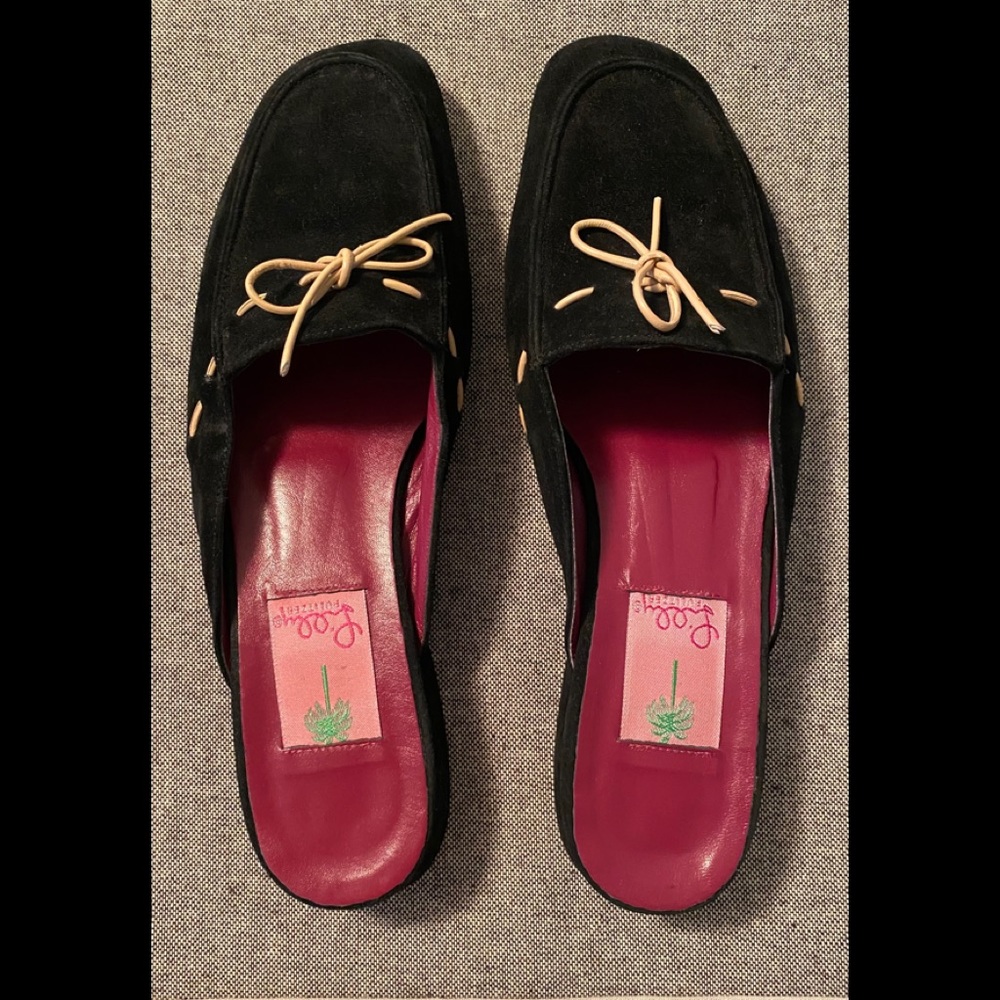 Lilly Pulitzer suede slides EUC-size 8
